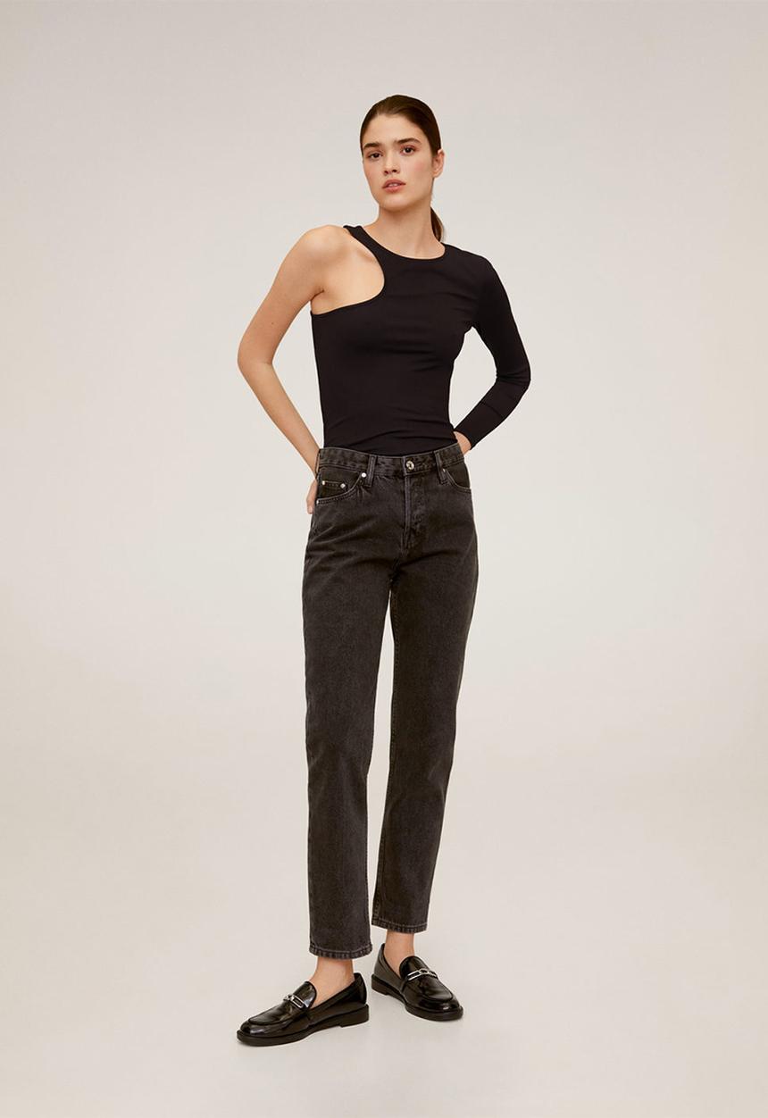 MANGO - T-shirt cut - black
