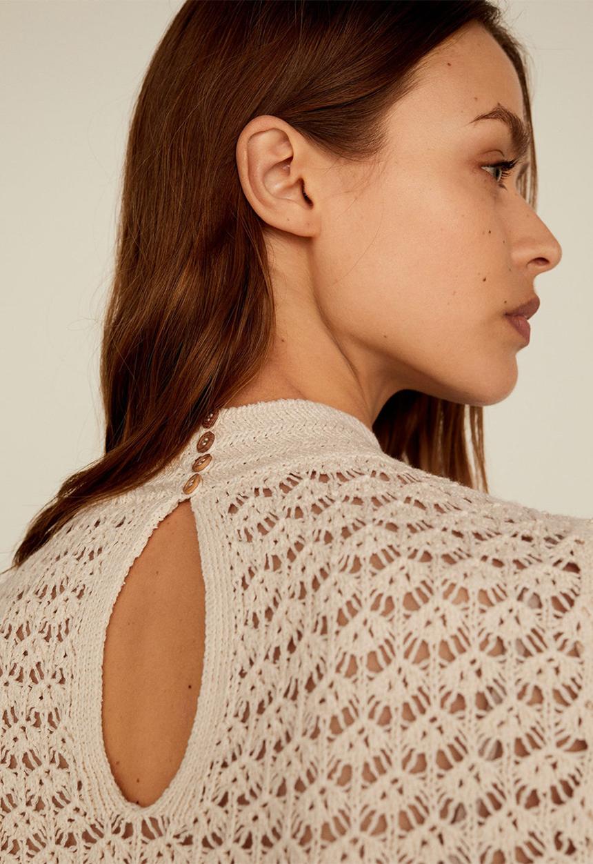 MANGO - Top piaf - beige