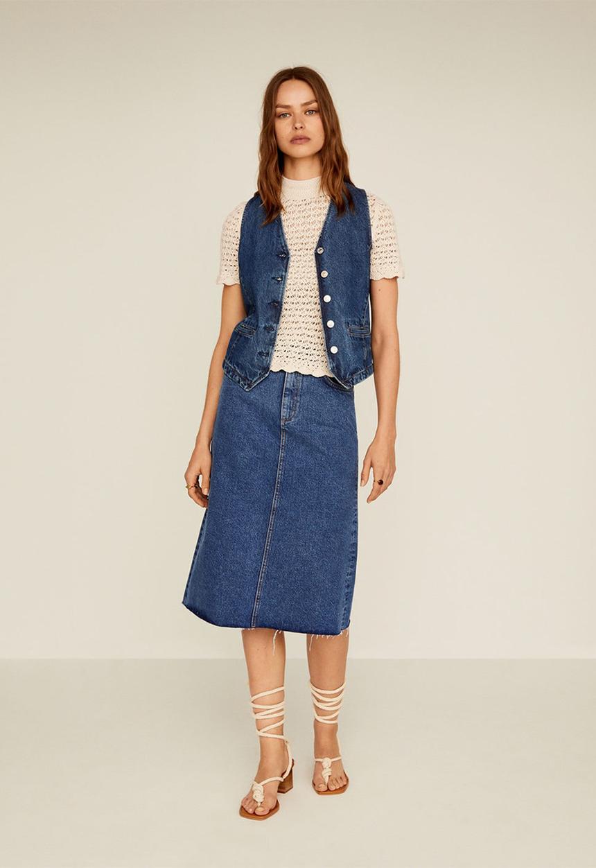 MANGO - Top piaf - beige