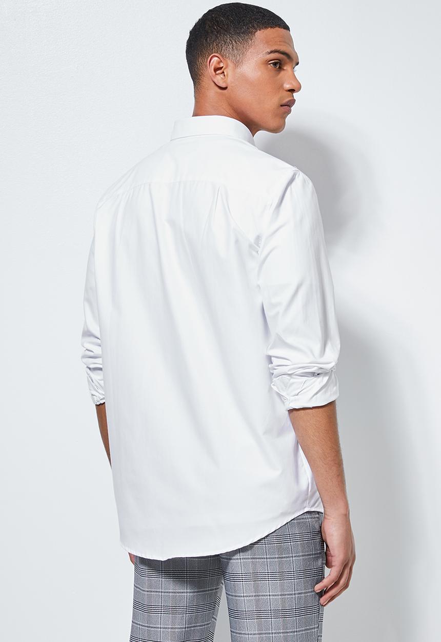 Superbalist - Barber regular fit long sleeve shirt - white