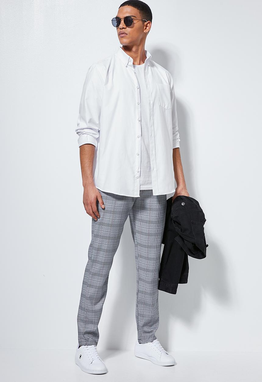 Superbalist - Barber regular fit long sleeve shirt - white
