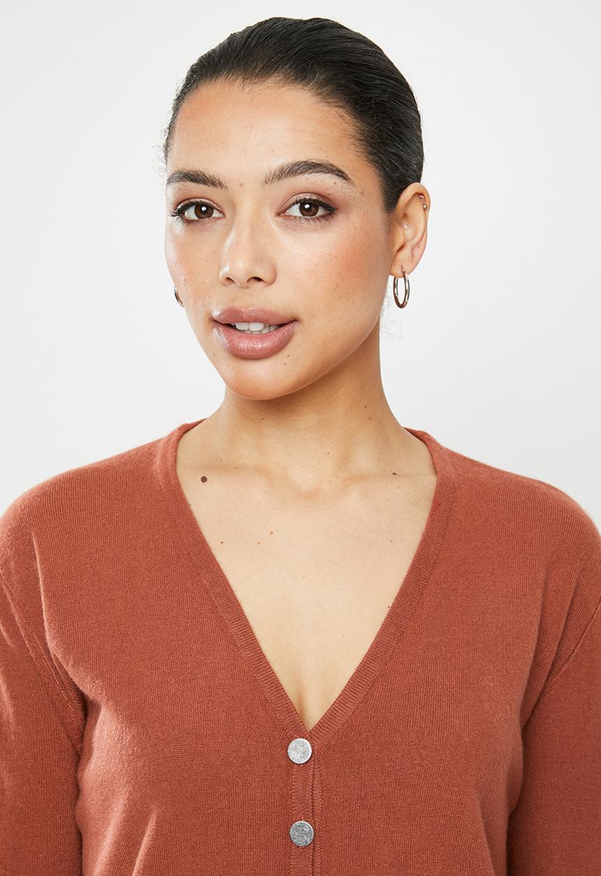 edit - Classic cardi - rust