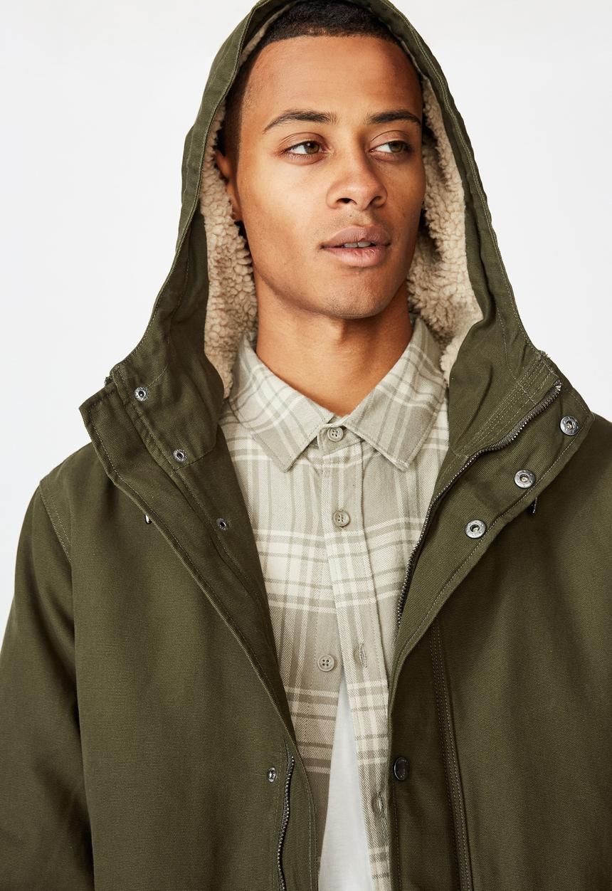Cotton On - Hooded parka - khaki