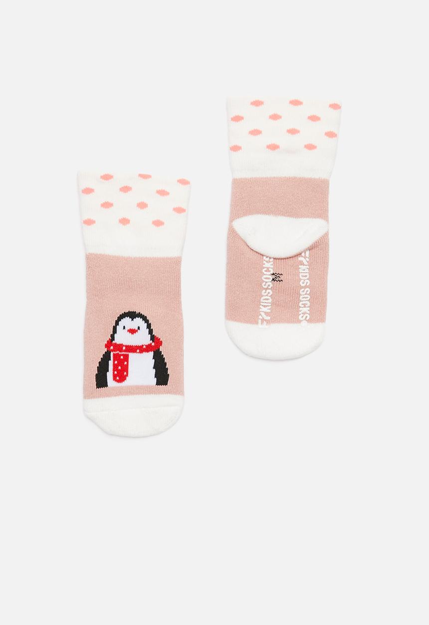 Pop Candy - 3 Pack multi print socks - pink & blue