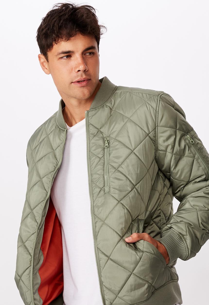 Cotton On - Quilted bomber jacket - khaki