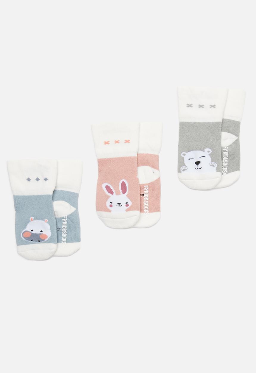 Pop Candy - 3 Pack bunny socks - multi