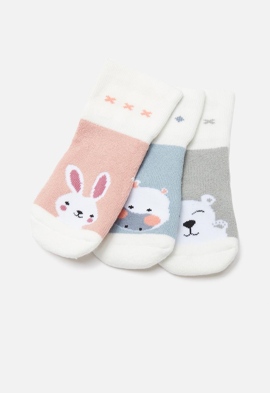 Pop Candy - 3 Pack bunny socks - multi