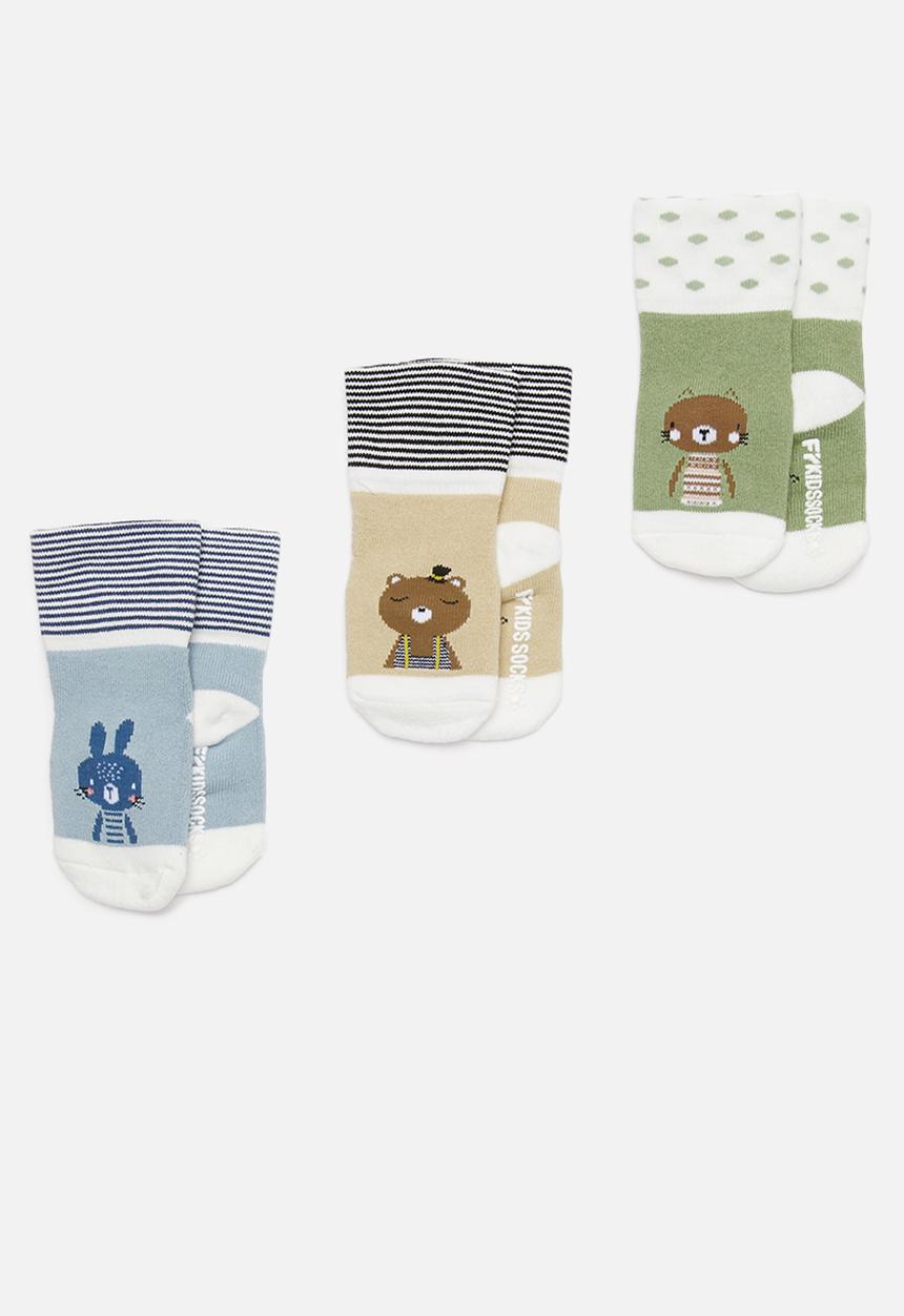 Pop Candy - 3 Pack multi print socks - multi