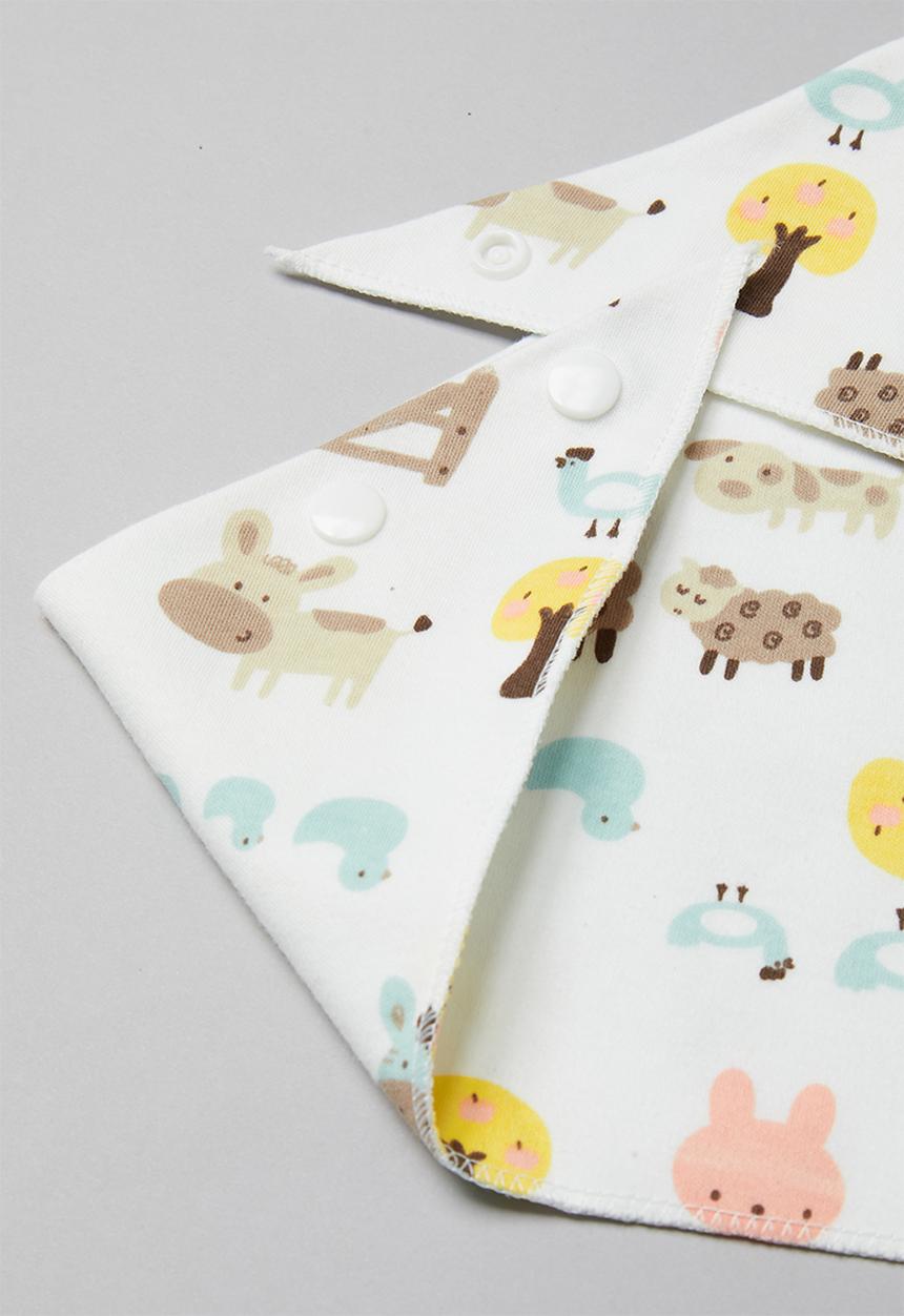 Pop Candy - 2 Pack barnyard bibs - white