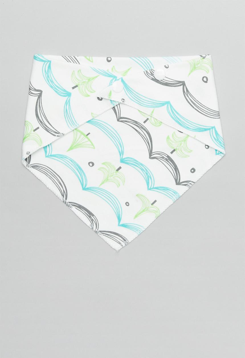Pop Candy - 2 Pack printed bibs - white & green
