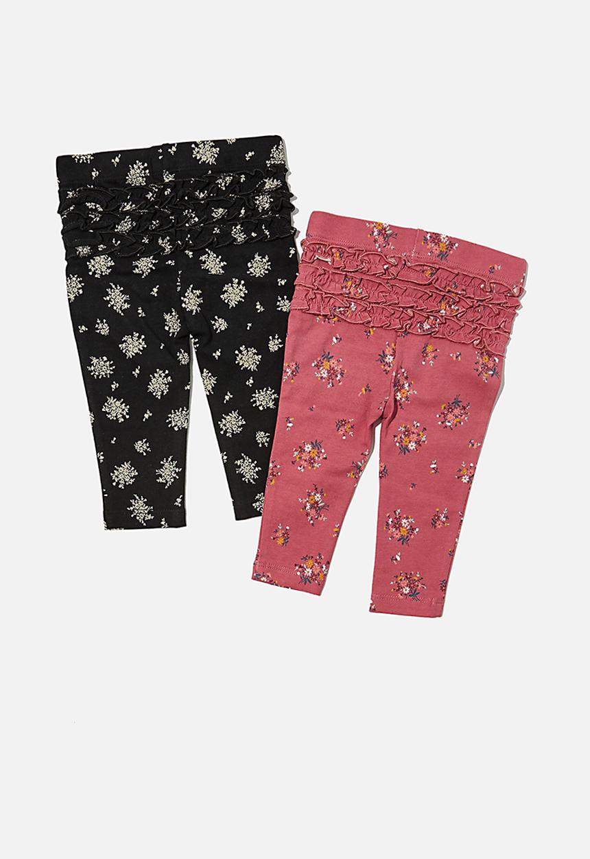 Cotton On - 2 Pack quinn ruffle legging - olivia florals