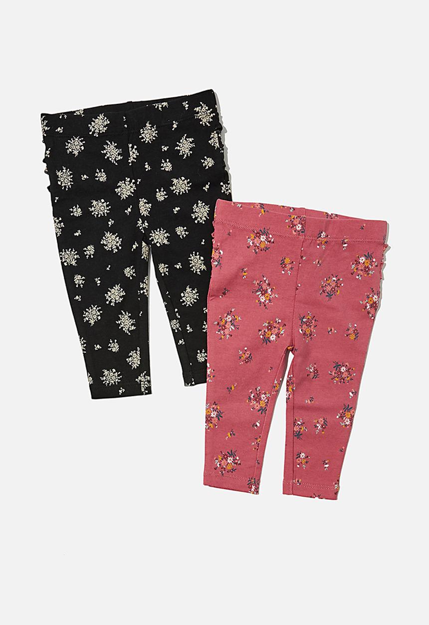 Cotton On - 2 Pack quinn ruffle legging - olivia florals