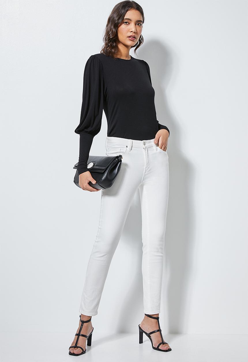 Superbalist - Pull sleeve top with cuff - black
