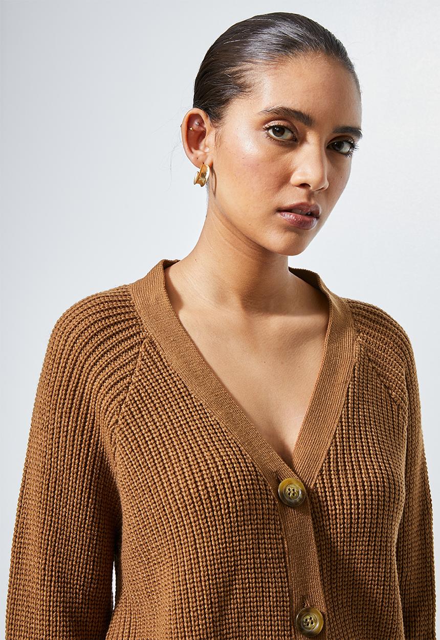 Superbalist - Knit crop cardigan - rust