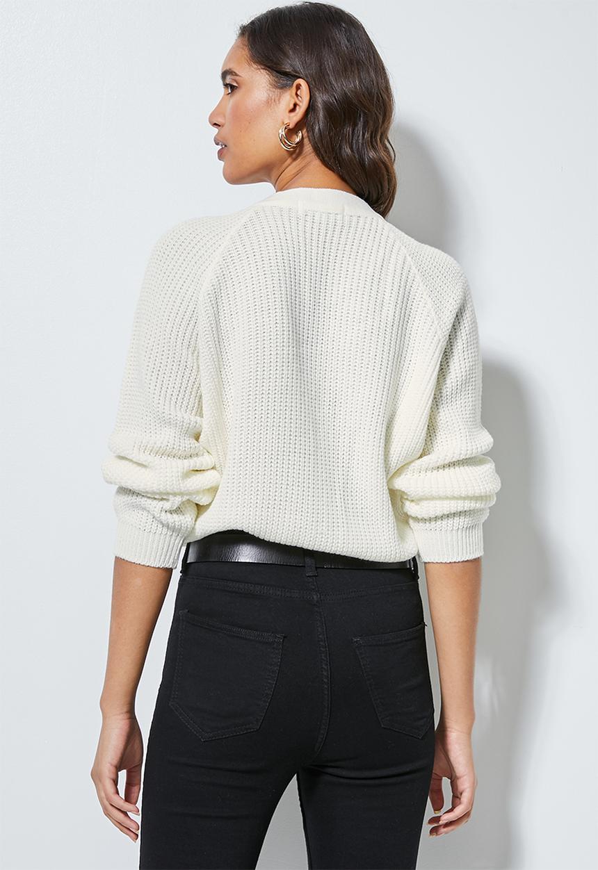 Superbalist - Knit crop cardigan - milk 