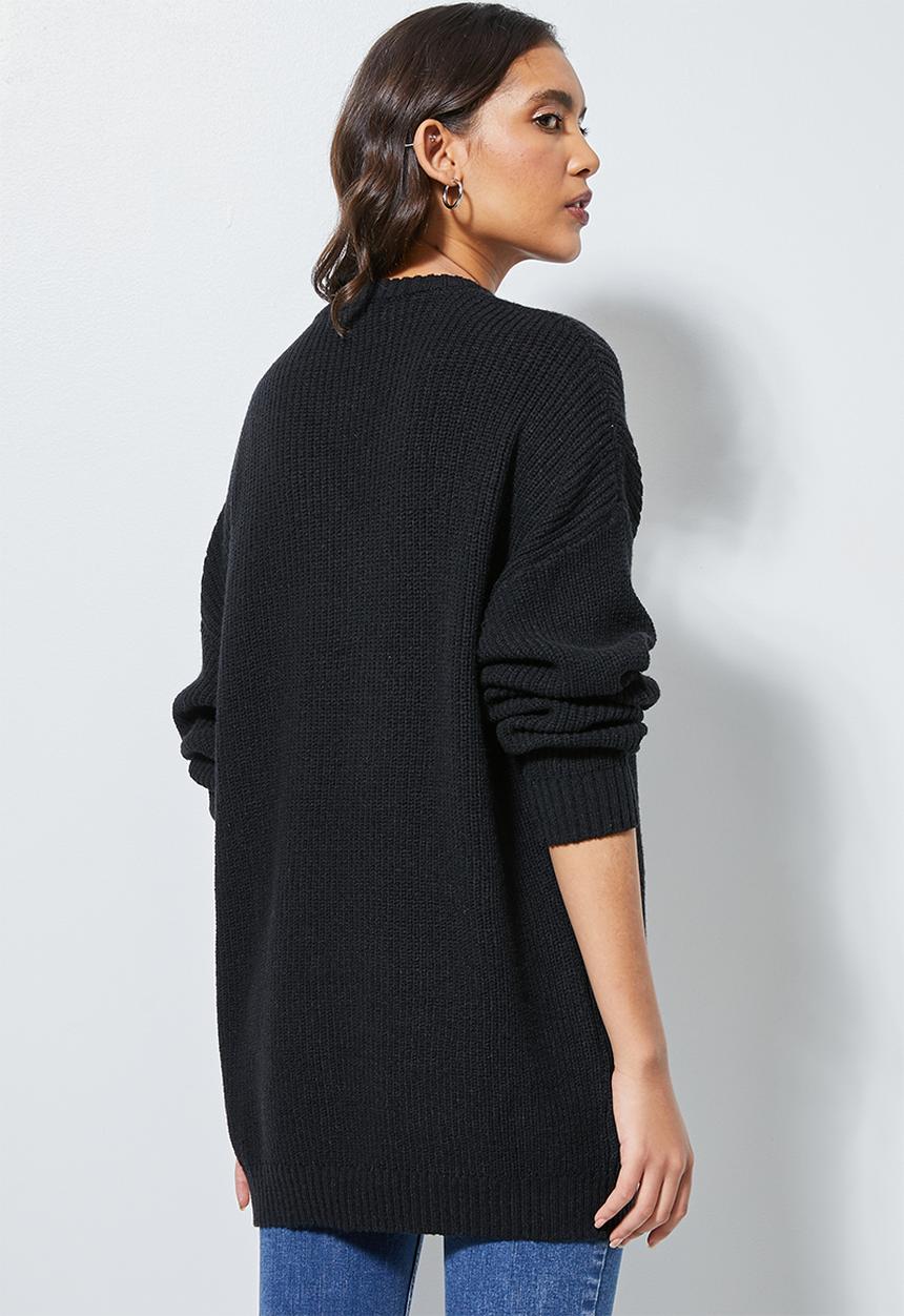 Superbalist - Lofty rib jumper - black