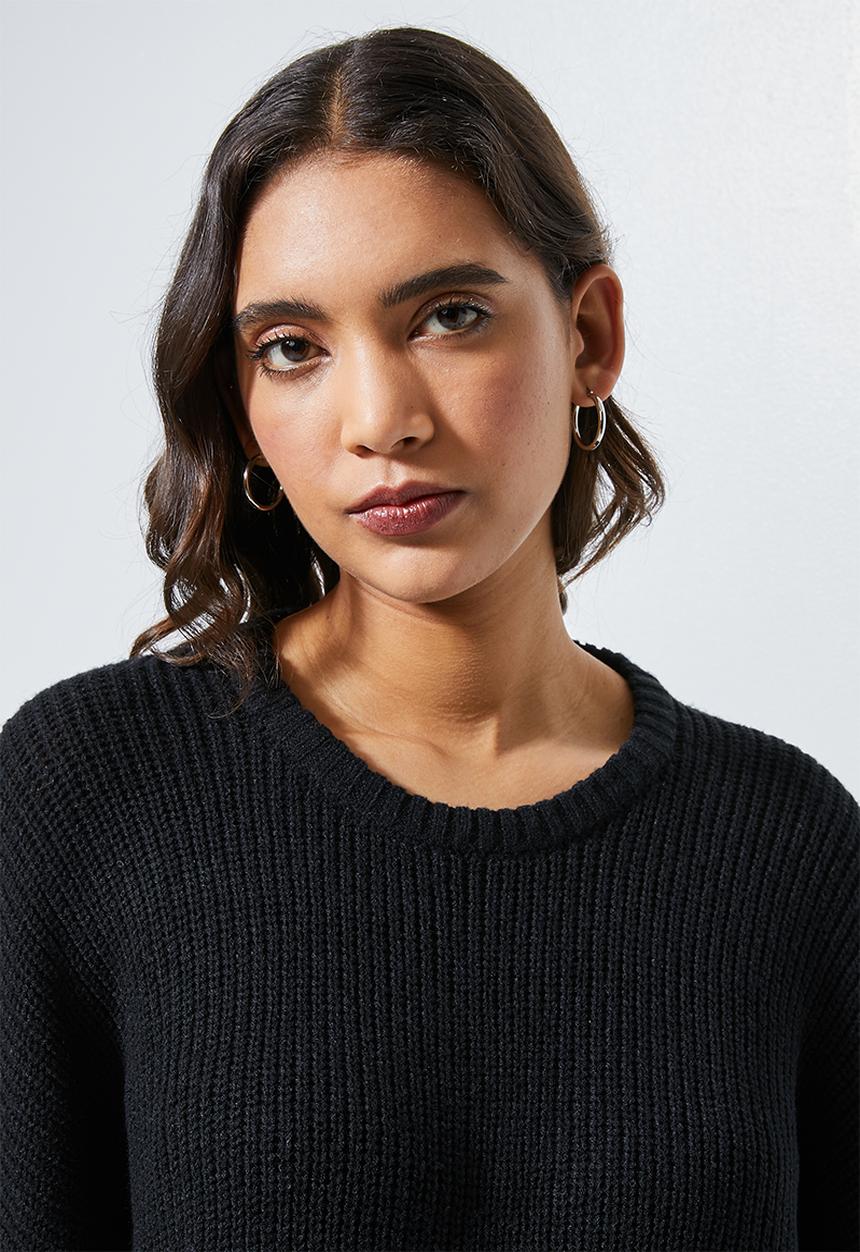 Superbalist - Lofty rib jumper - black