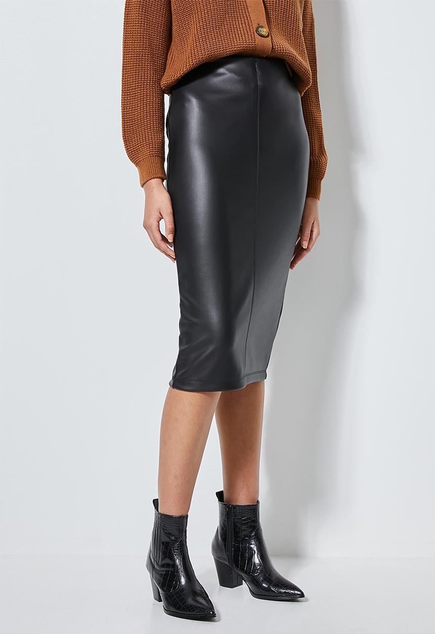 Superbalist - Pu pencil skirt - black