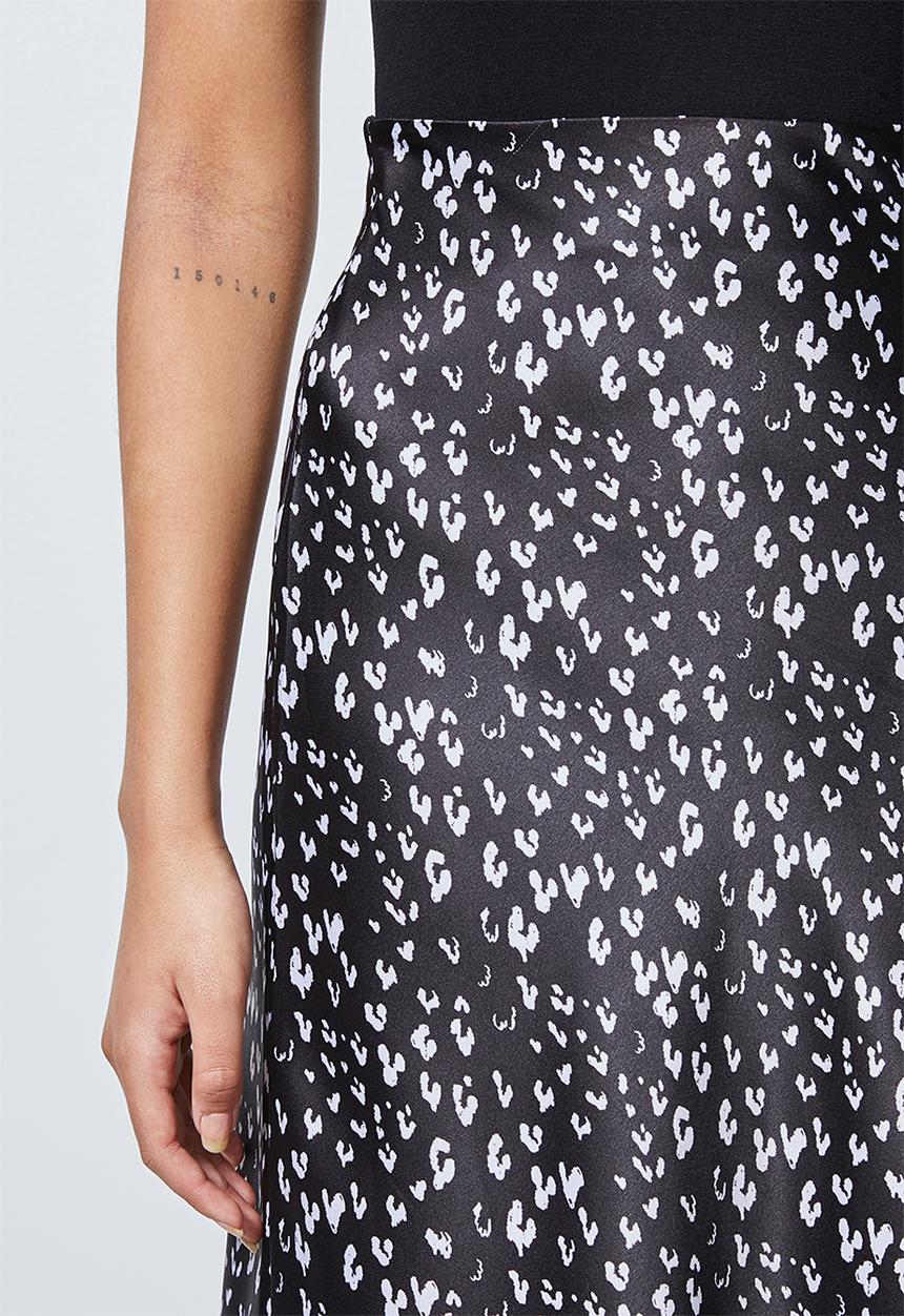 Superbalist - Bias midi slip skirt - black & white 
