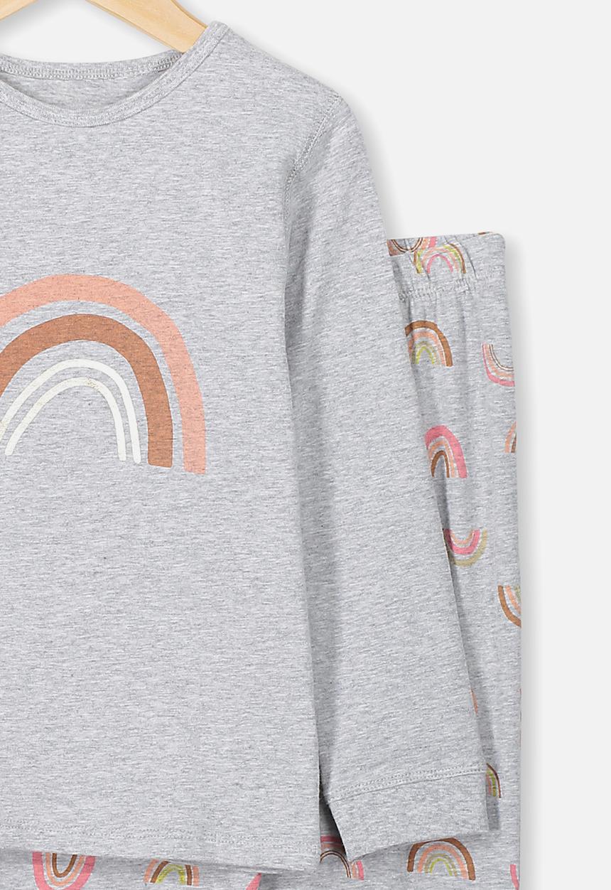 Cotton On - Florence long sleeve pj set - grey 