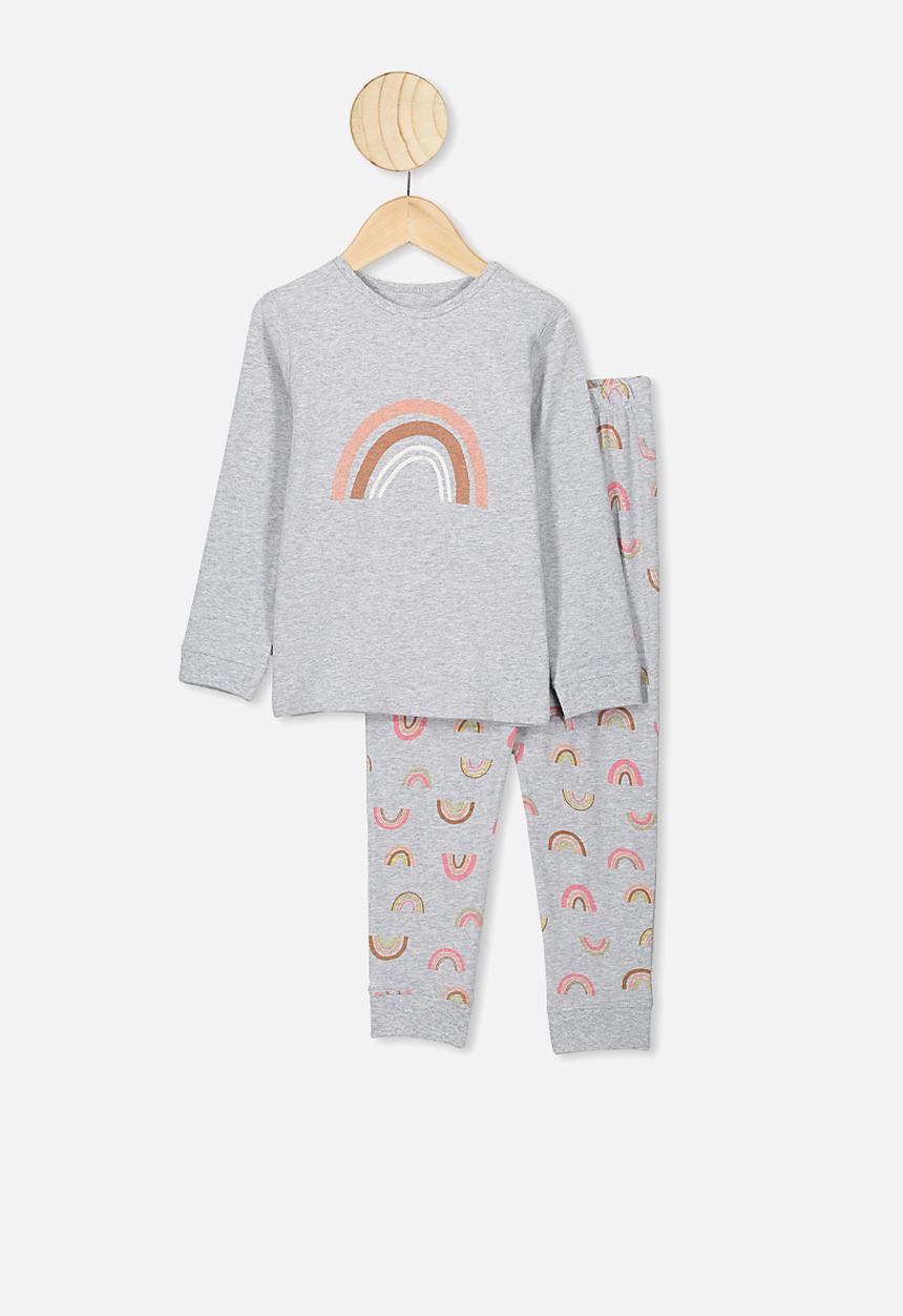 Cotton On - Florence long sleeve pj set - grey 