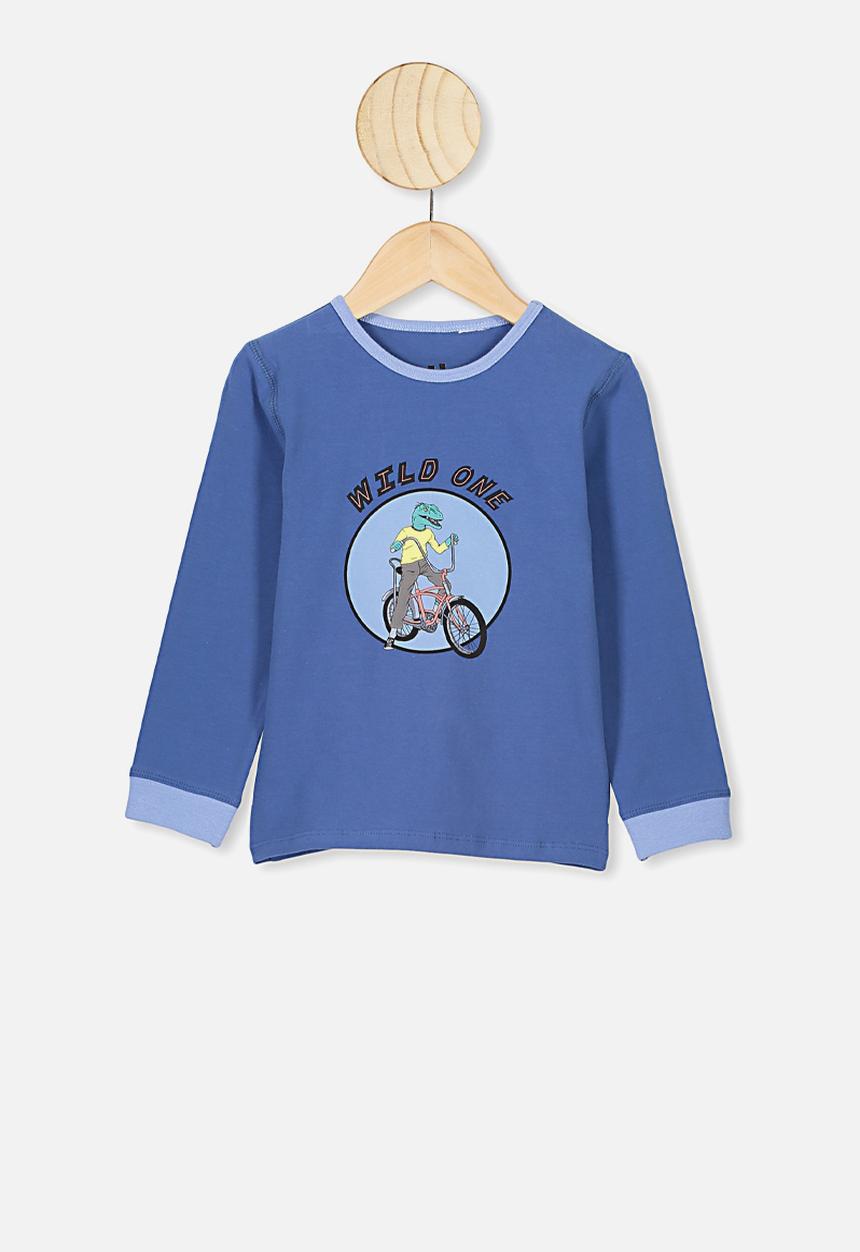 Cotton On - Orlando long sleeve pj set - blue