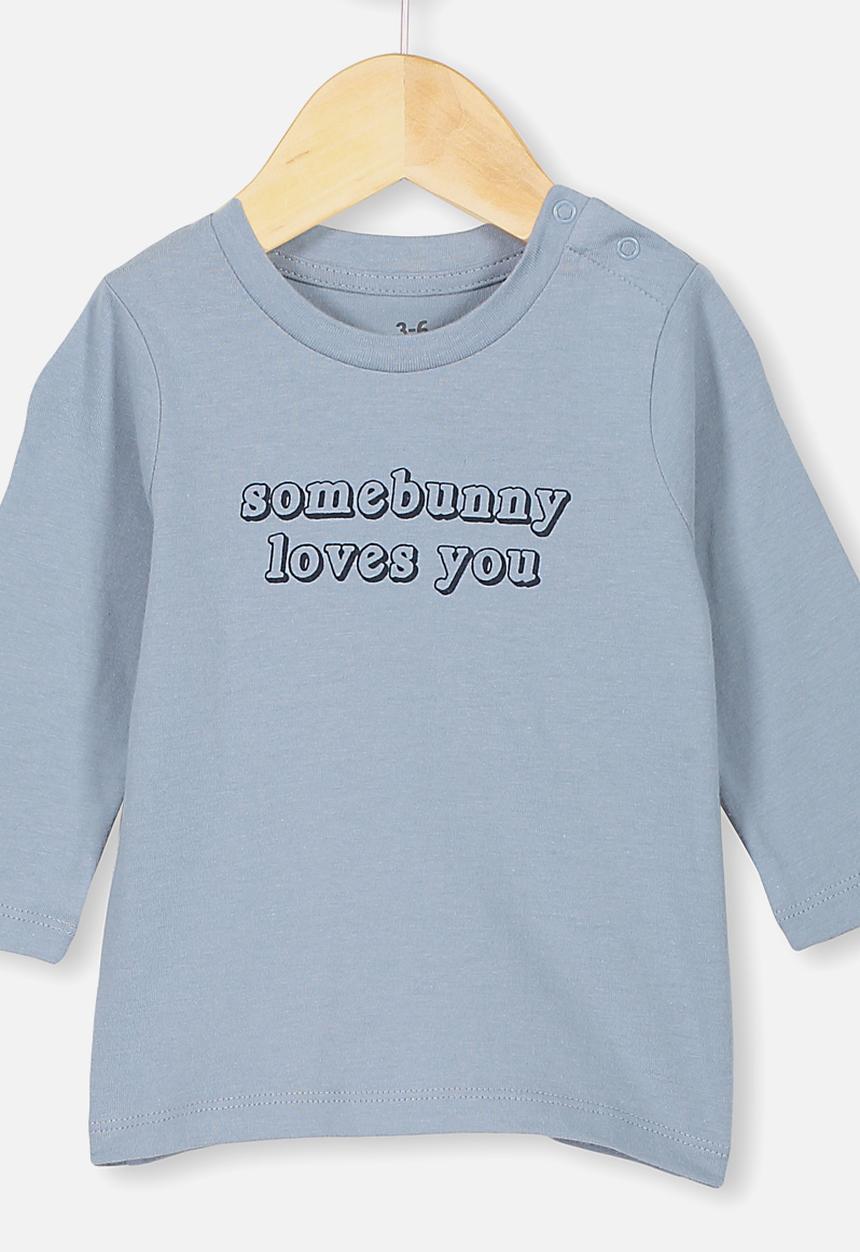 Cotton On - Jamie long sleeve tee - rain cloud