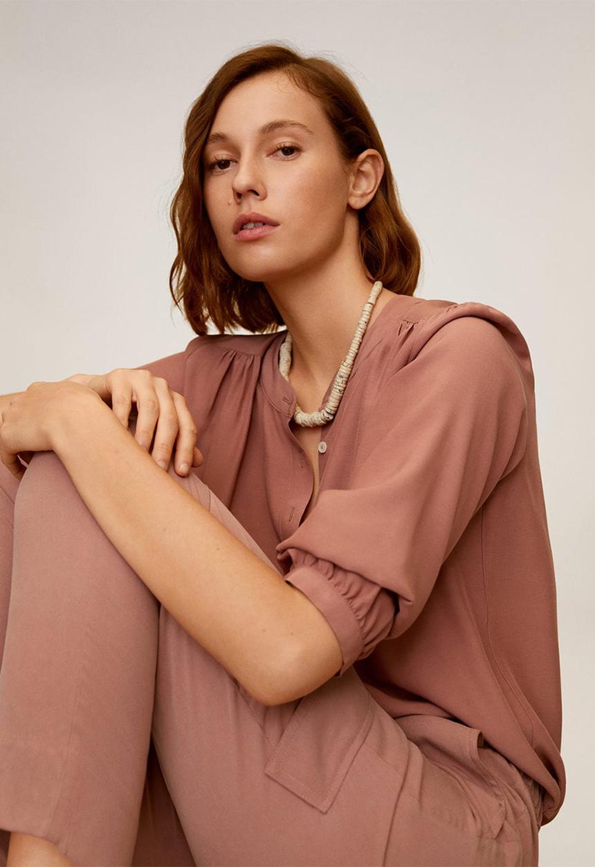 MANGO - Saty trousers - pink