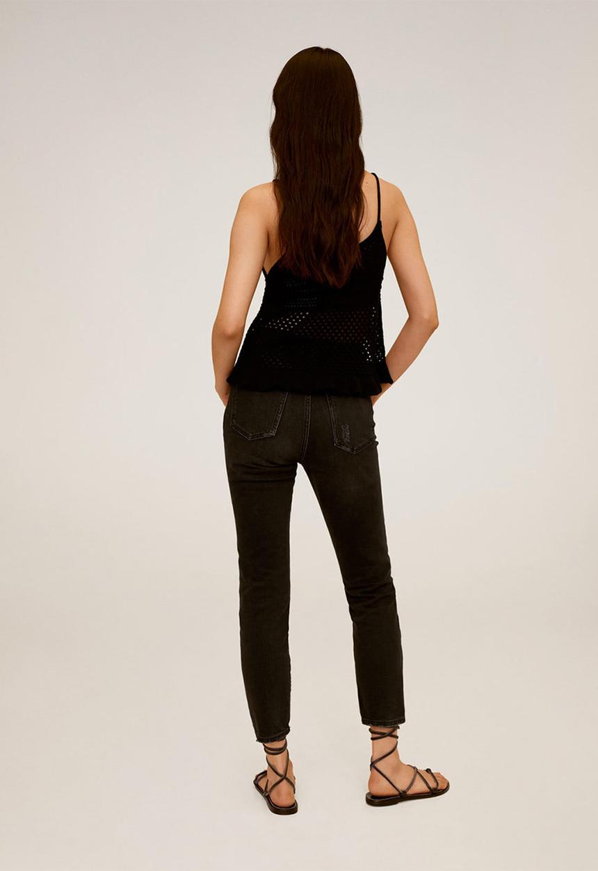 MANGO - Top pale - black