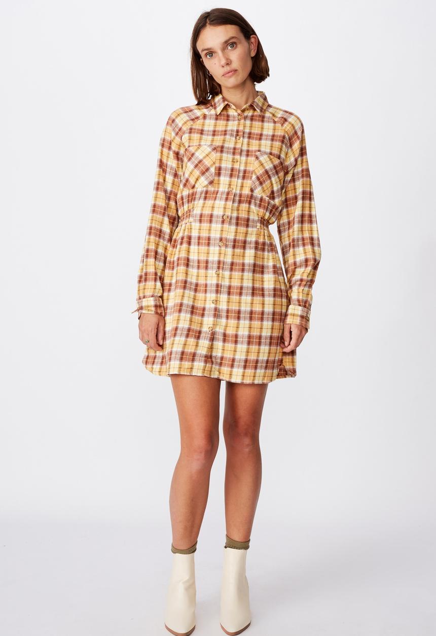 Cotton On - Woven check shirt dress - alexa check bamboo