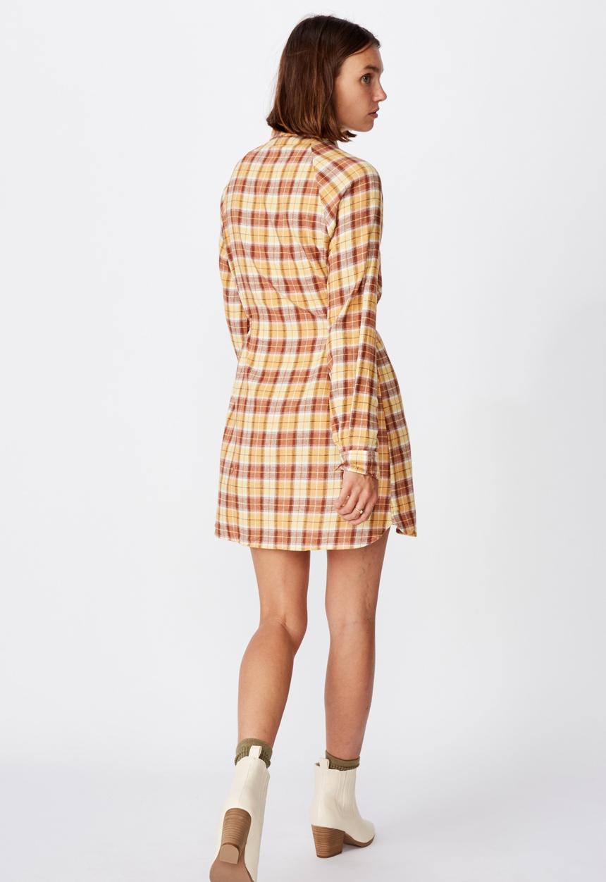 Cotton On - Woven check shirt dress - alexa check bamboo
