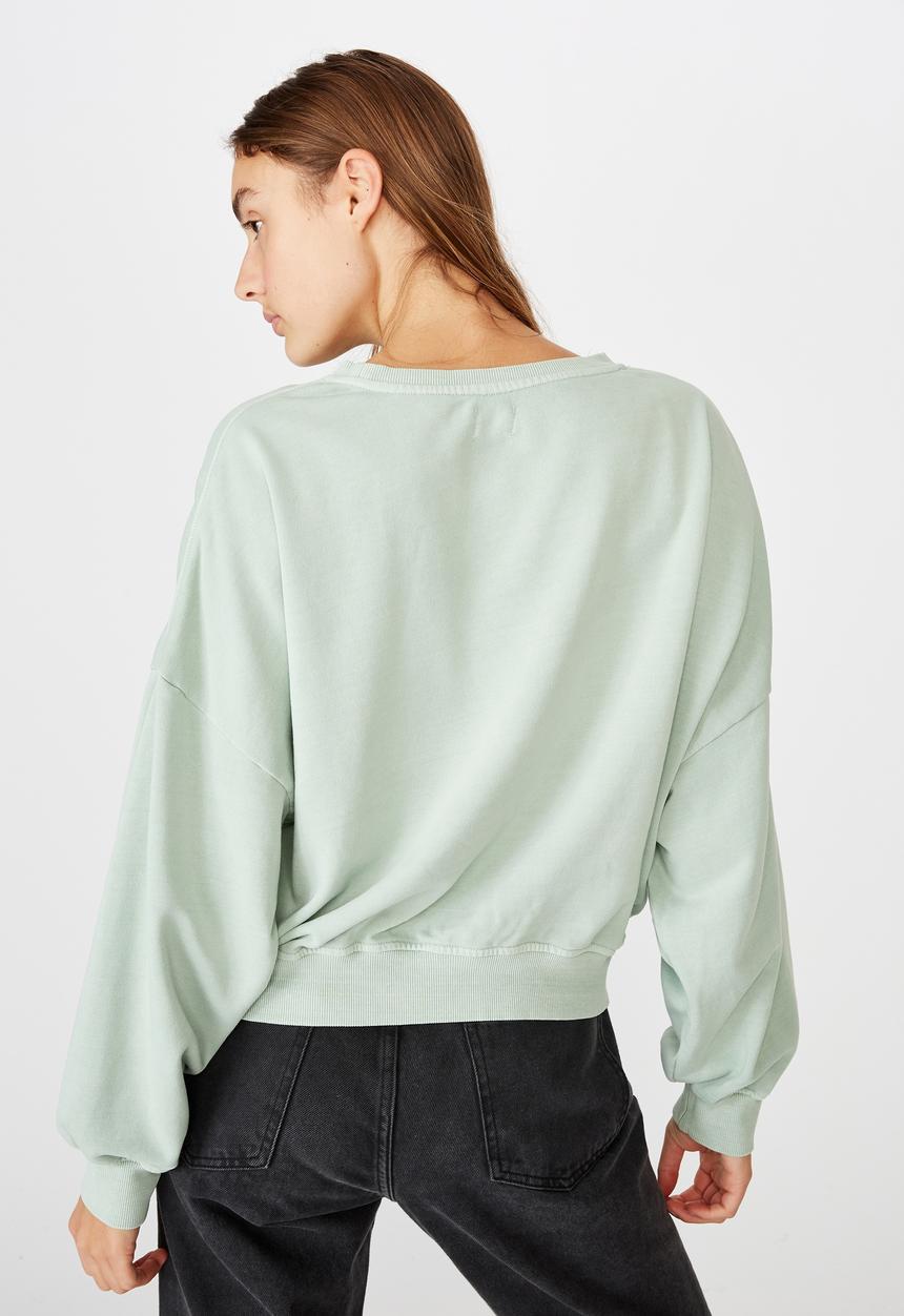 Cotton On - Cleo balloon sleeve crew - jade 