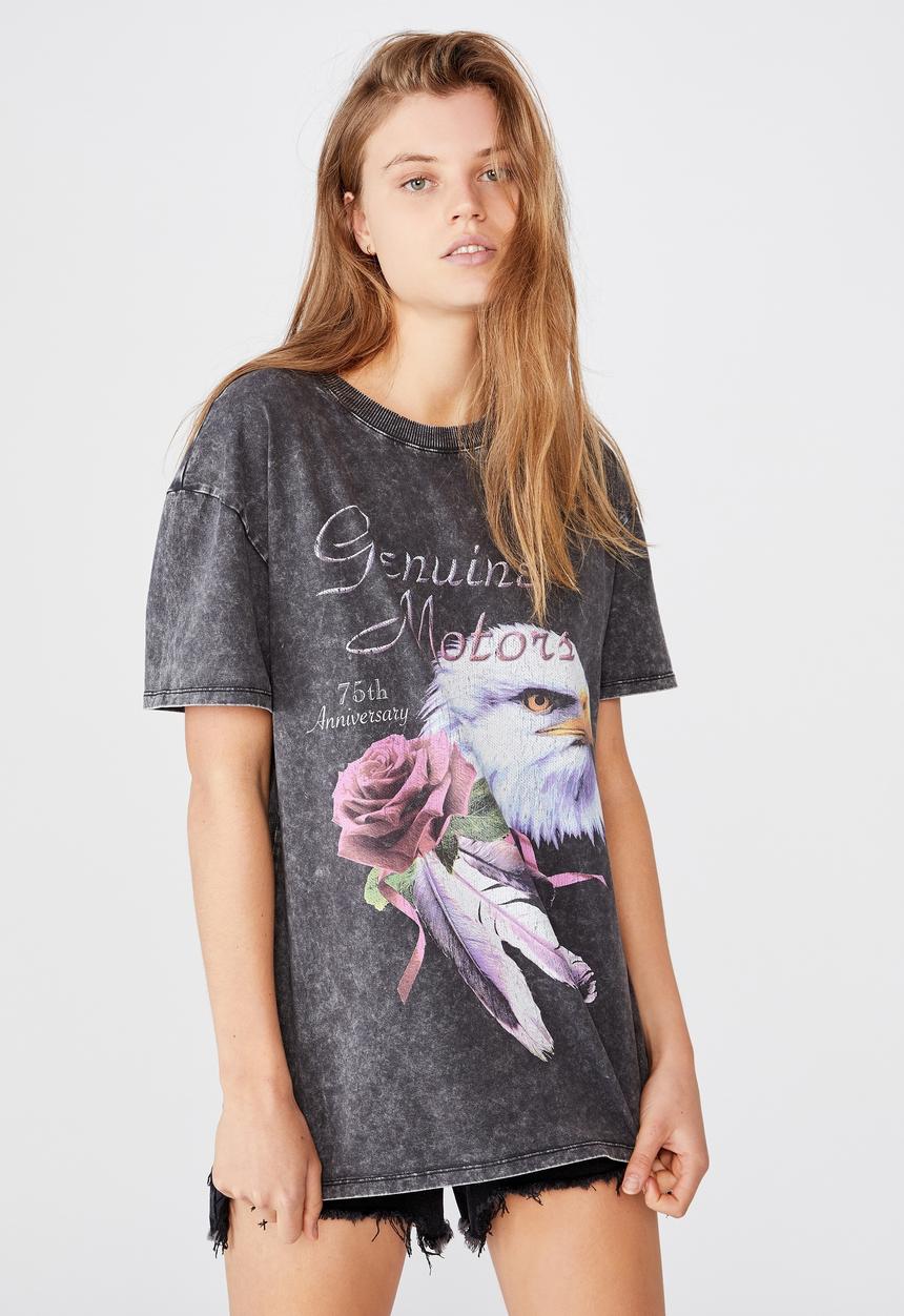 Cotton On - The original graphic tee genuine motors - black