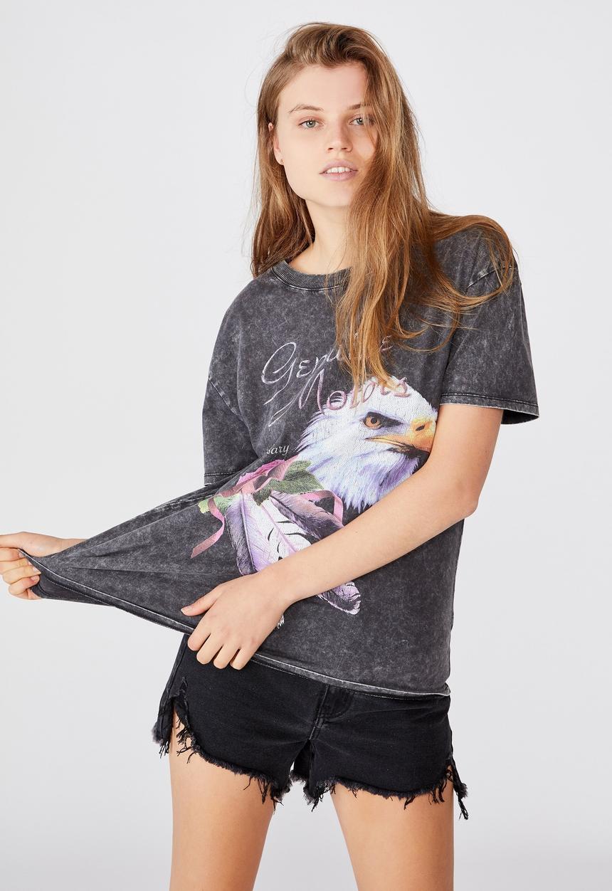 Cotton On - The original graphic tee genuine motors - black