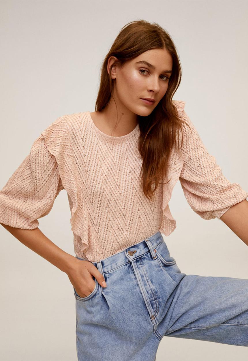 MANGO - T-shirt sweet - pink