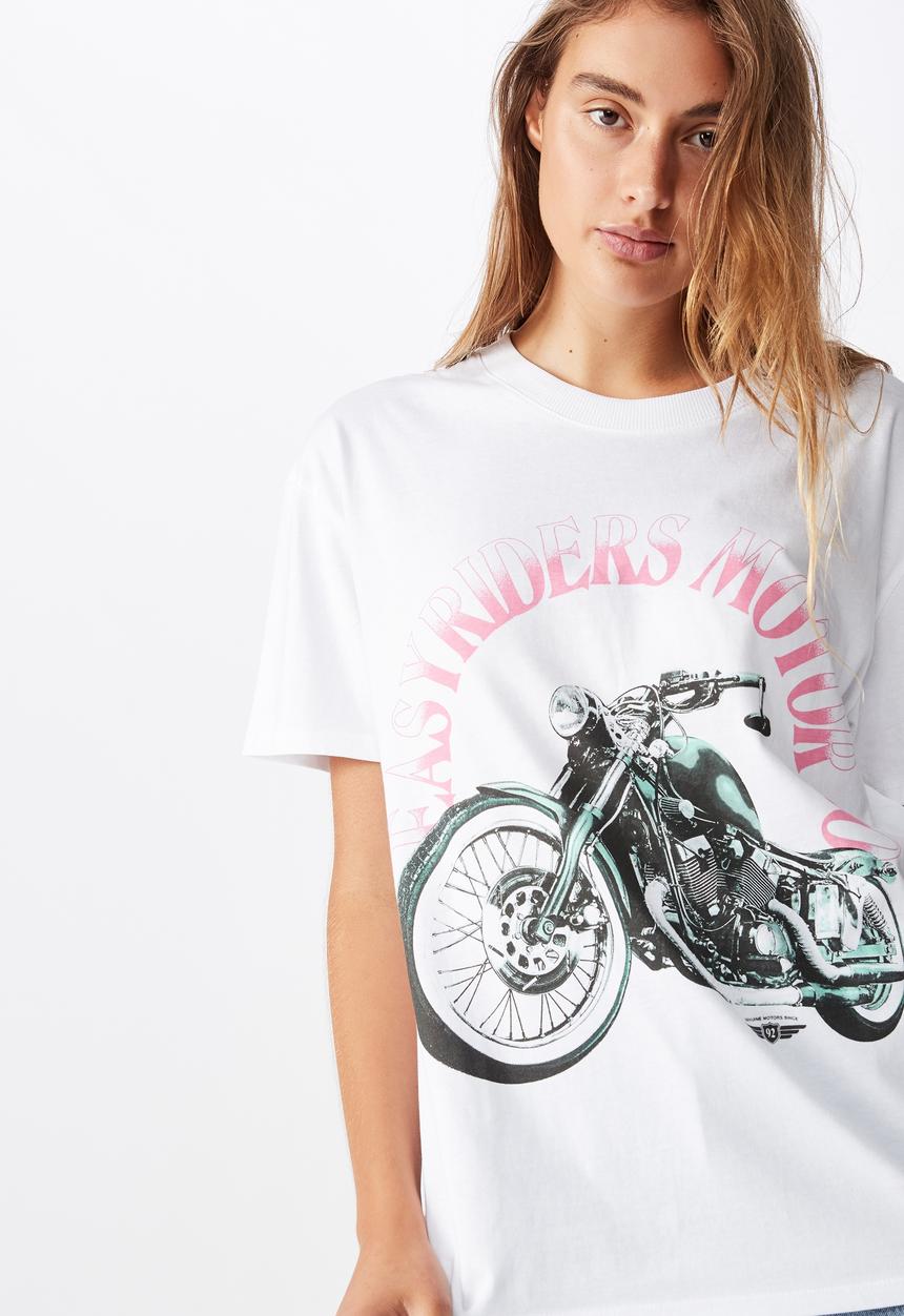 Cotton On - The original graphic tee easy riders - white