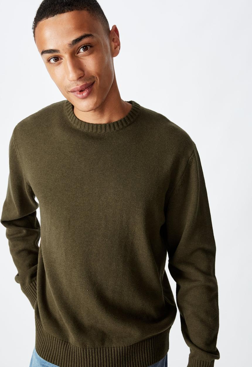 Cotton On - Crew knit - khaki marle