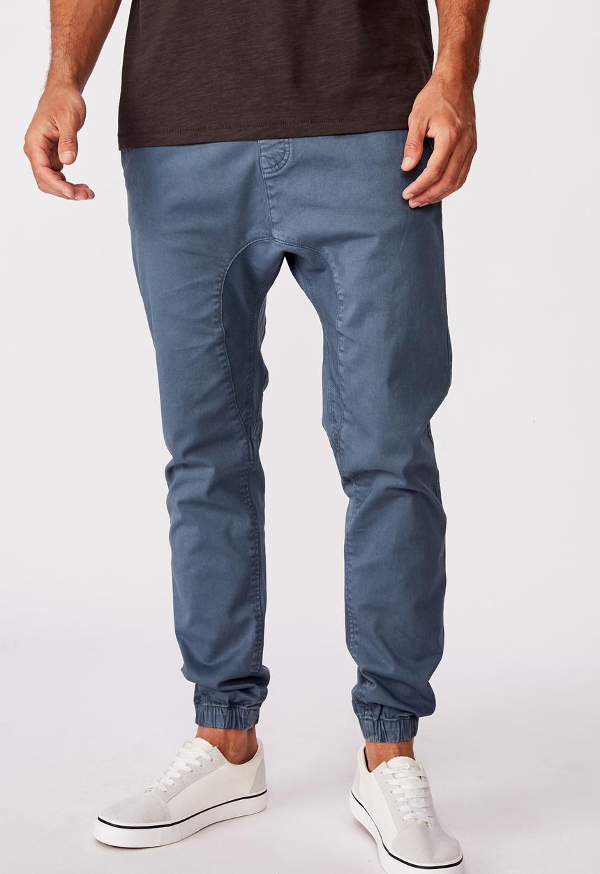 Cotton On - Drake cuffed pant - mist blue