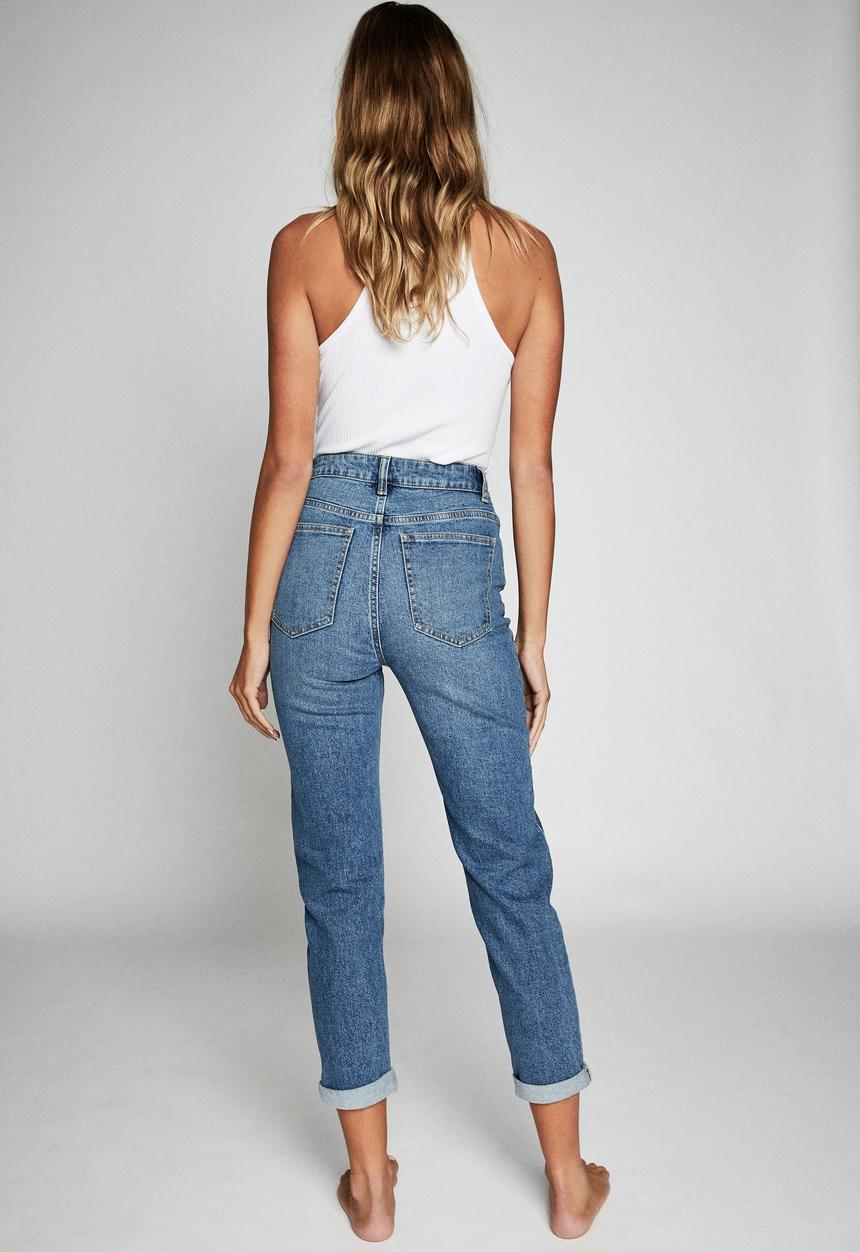Cotton On - Stretch mom jean - bronte blue