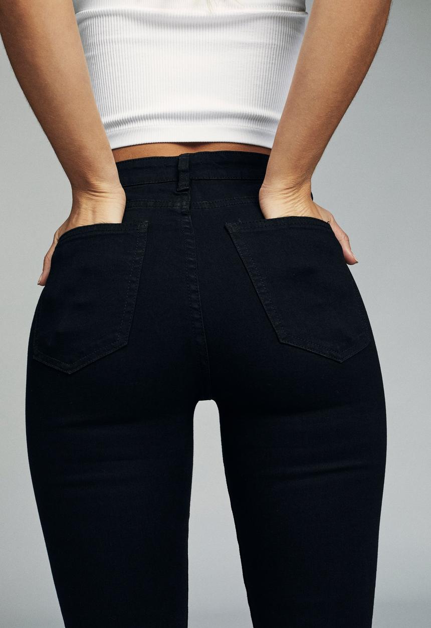 Cotton On - High rise skinny jeans - black