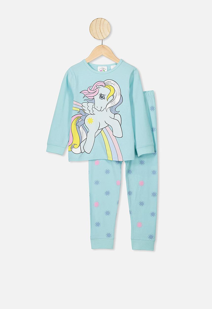 Cotton On - Florence long sleeve pj set - blue rainbow star