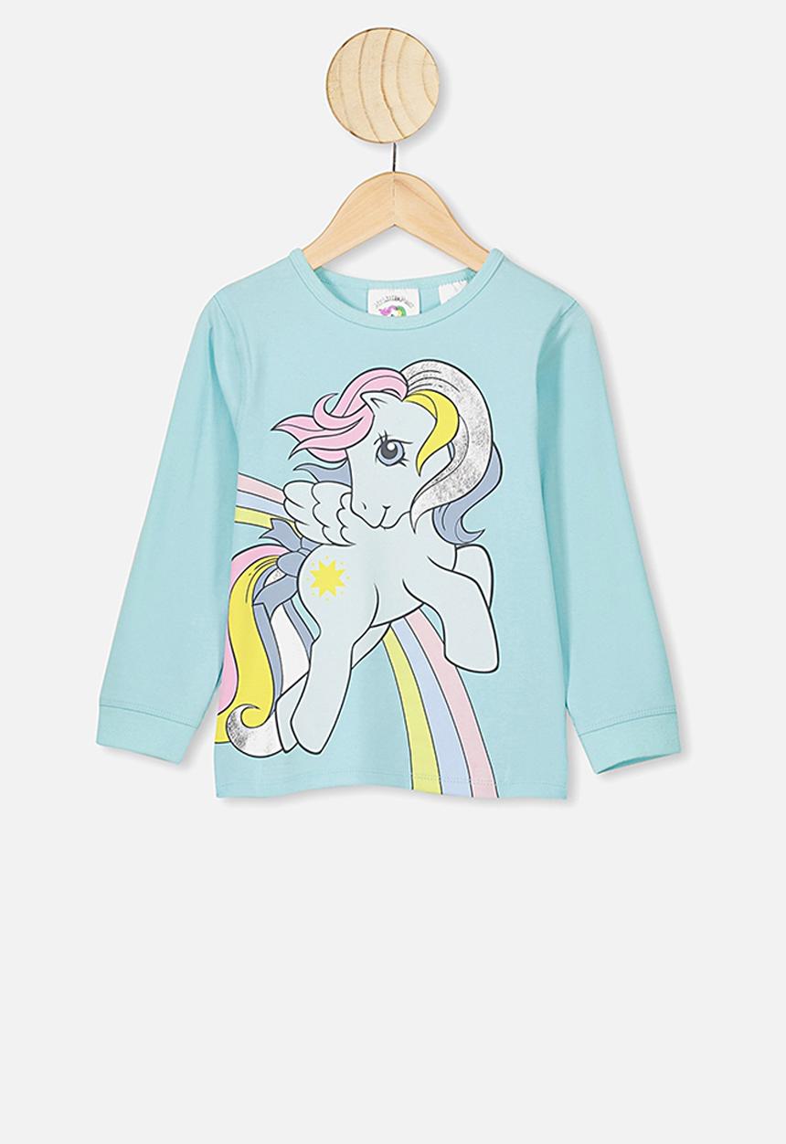 Cotton On - Florence long sleeve pj set - blue rainbow star