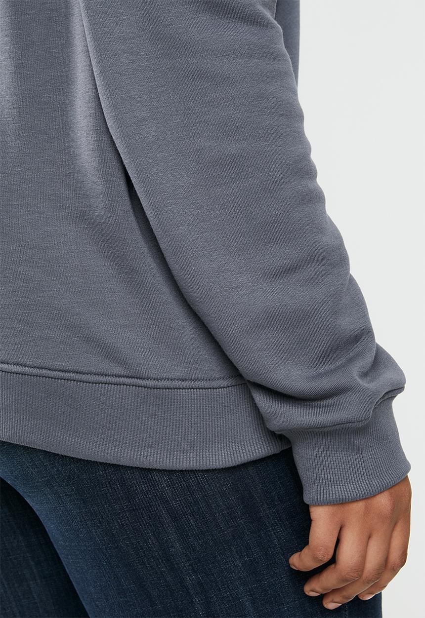 Missguided - Plus oversized notch neck sweatshirt - grey