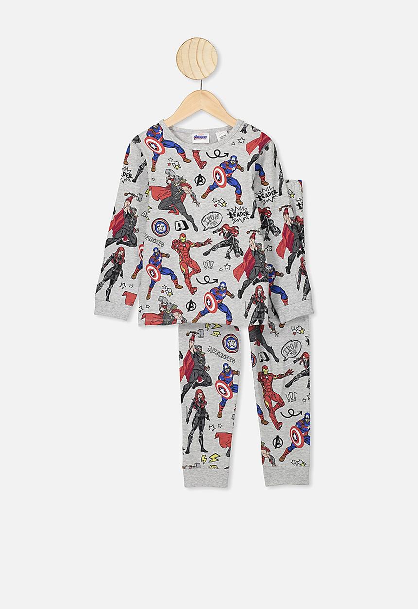 Cotton On - Orlando long sleeve pj set - summer grey marle