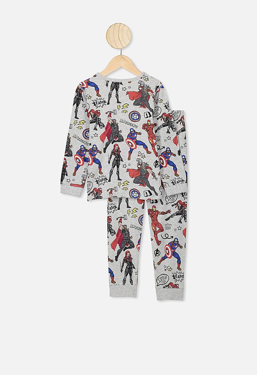 Cotton On - Orlando long sleeve pj set - summer grey marle