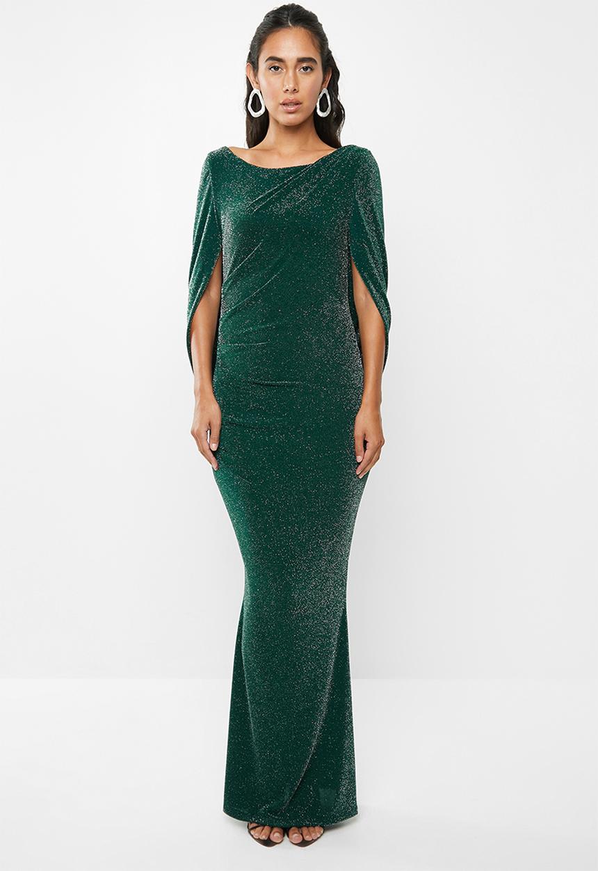 VELVET - Cape back maxi dress - green
