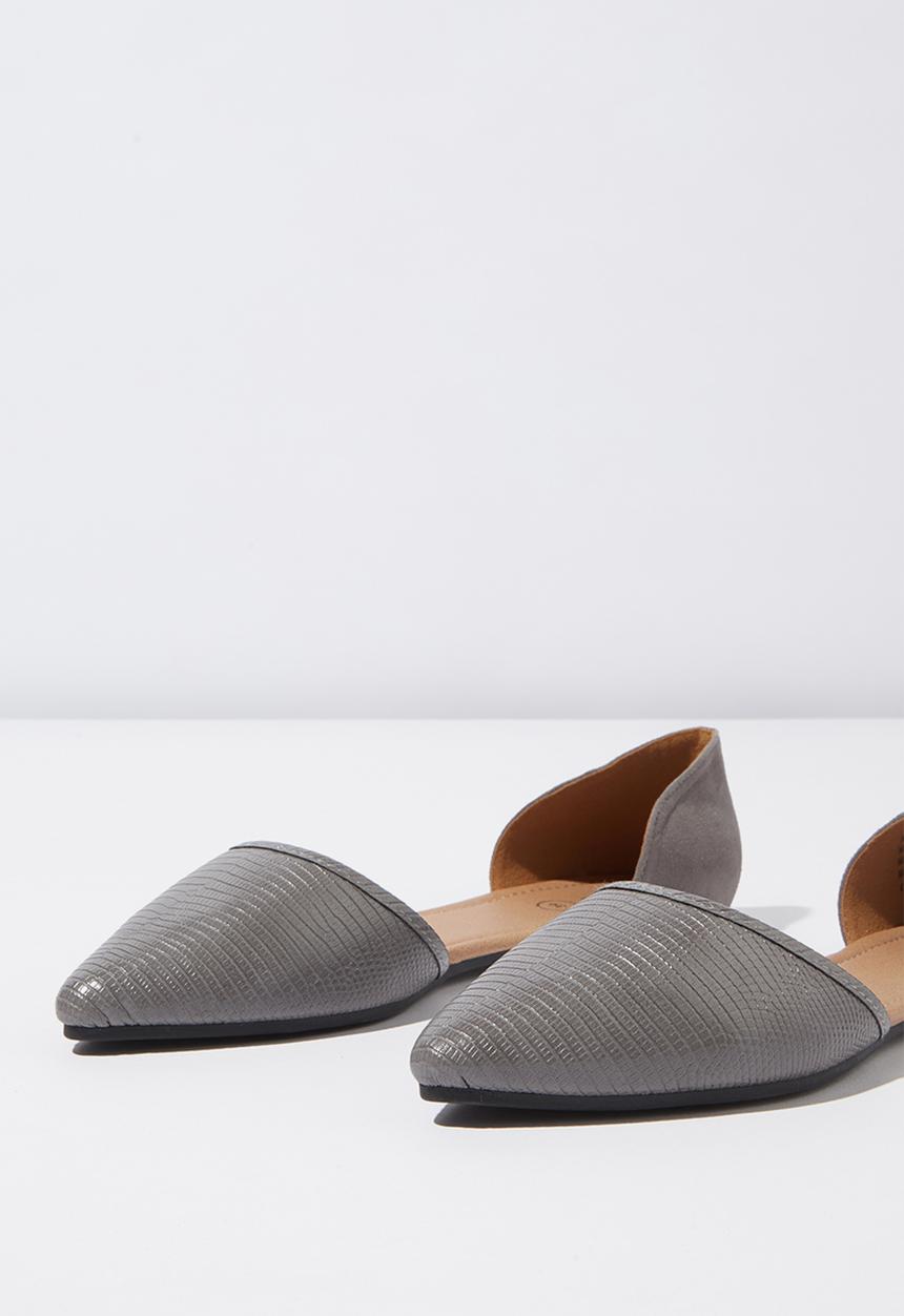 Cotton On - Bobbi cut out point - charcoal reptile