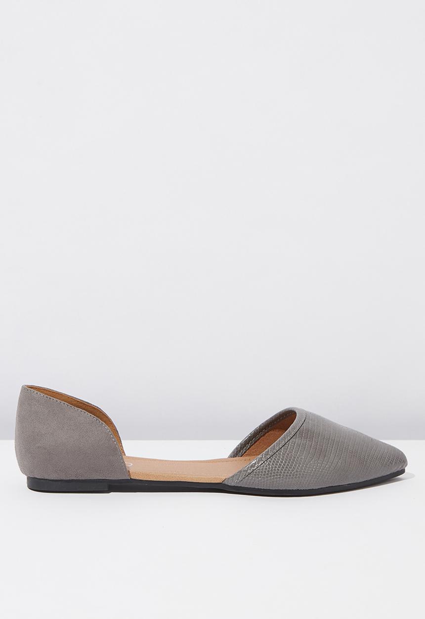Cotton On - Bobbi cut out point - charcoal reptile