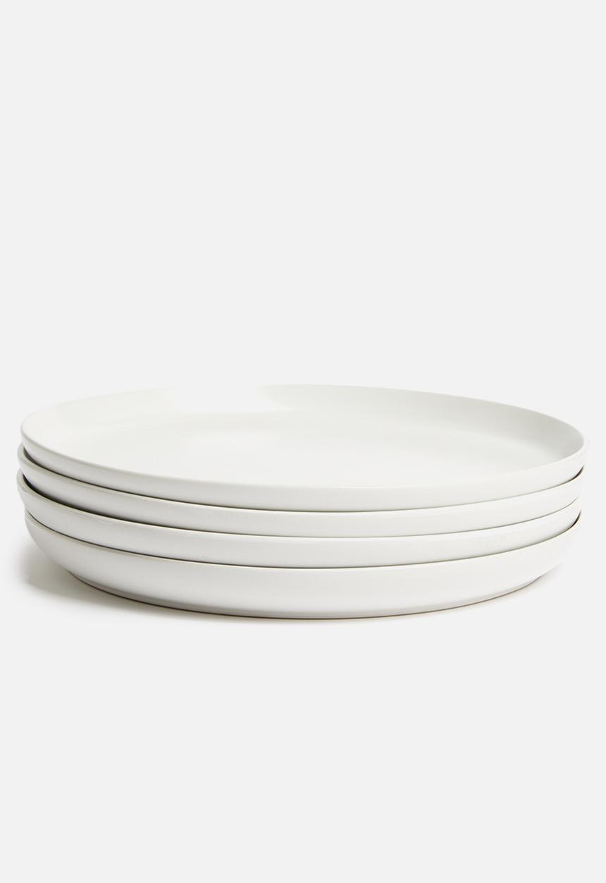 Sixth Floor - Airy dinner plate set of 4 - white