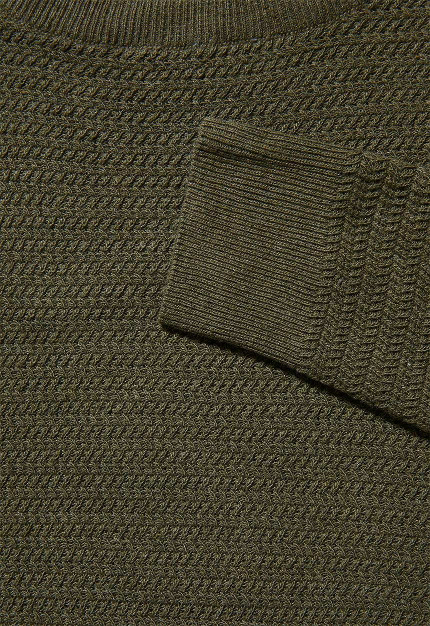 Superbalist - Chevron regular fit textured knit - olive